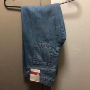 Blue denim jeans